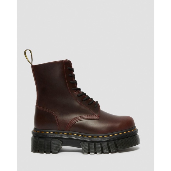 Free People x Dr. Martens Audrick Brando Leather Platform 8-Eye Lace Up Boots - Picture 2 of 12
